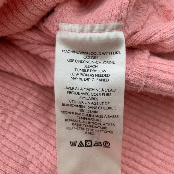 We The Free Tunic Sweater Pink Ribbed Oversized Size Small Mock Neck Cozy - Picture 8 of 10